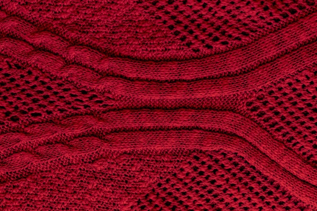 texture de tissu tricoté bordeaux