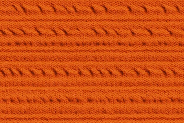 Texture de tissu tricoté orange en gros plan créé avec la technologie Generative AI