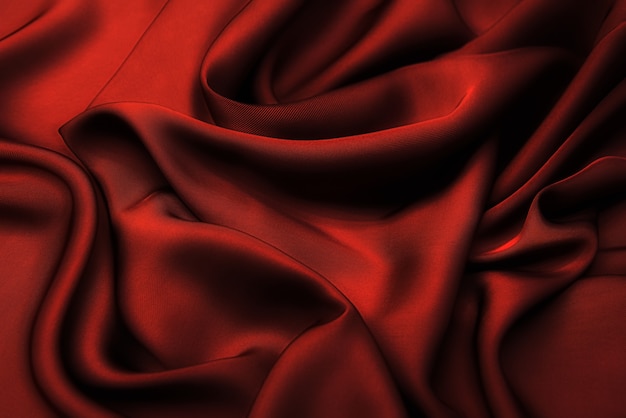 Texture de tissu de viscose rouge. Arrière-plan, motif.