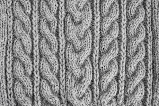 Texture tricotée gris