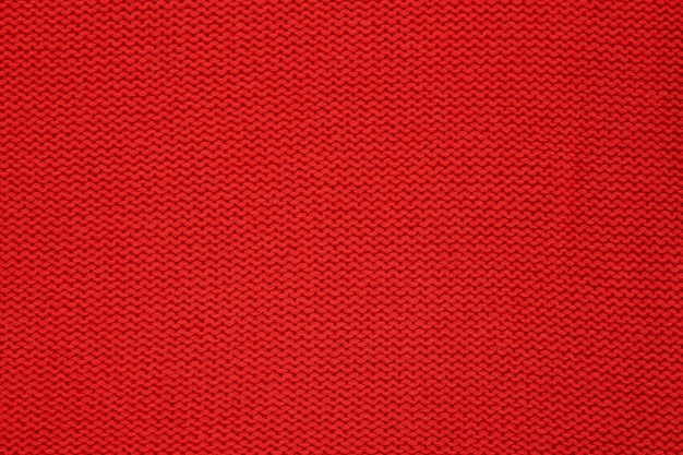 Texture Tricotée Rouge. Tricots Faits à La Main. Contexte