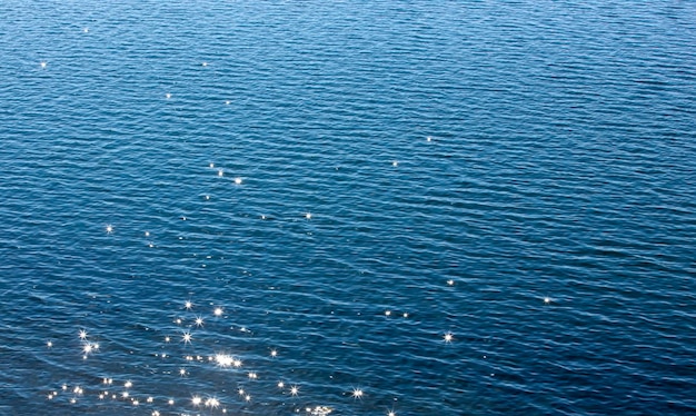 Texture des vagues bleues en vue de dessus de l'océan