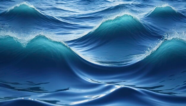 Texture des vagues d'eau de fond bleu