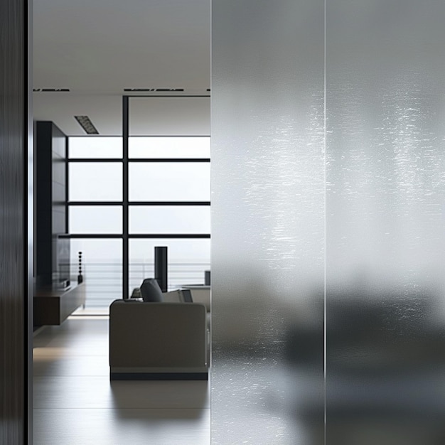 Texture de verre glacé pour des surfaces translucides dans un salon