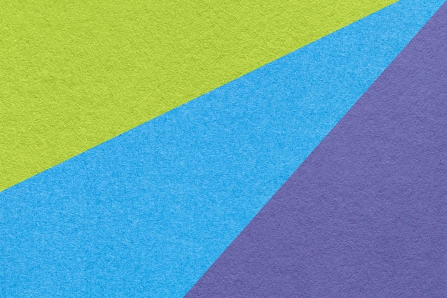 Texture de vieux métier vert bleu et violet couleur papier fond macro Structure de carton abstrait vintage