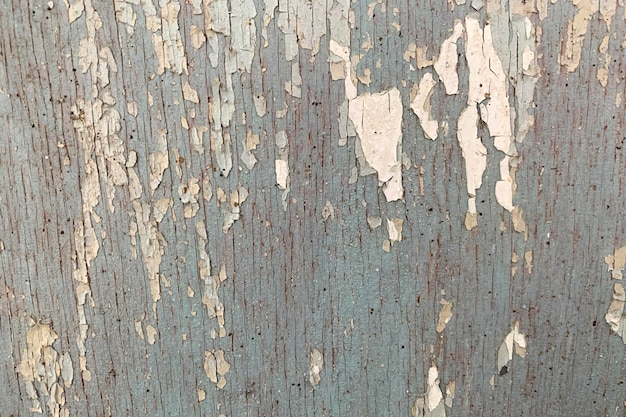Texture de vieux mur en bois gris avec de la peinture blanche craquelée
