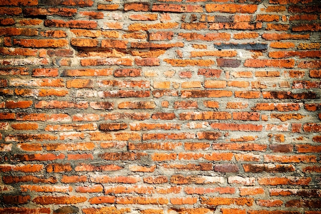Texture de vieux mur de briques rouges et brunes comme arrière-plan vintage