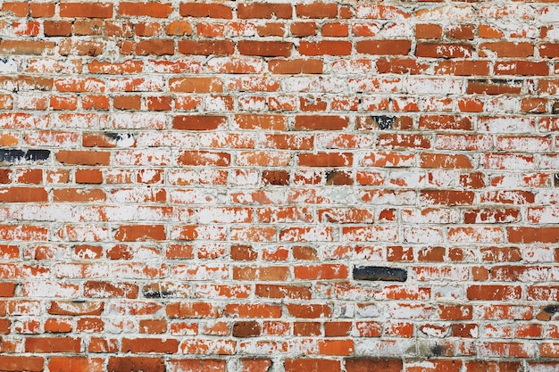 Texture d'un vieux mur de briques rouges