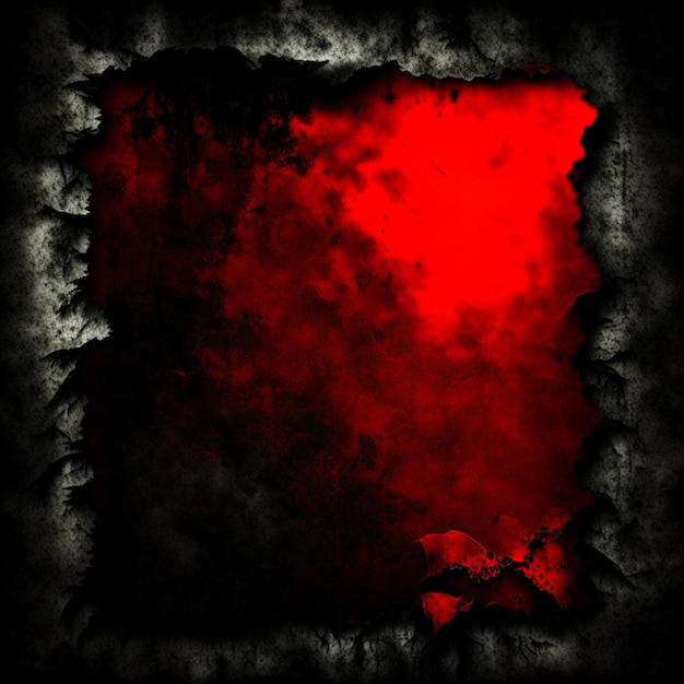 Texture de vieux papier noir et fond rouge sang