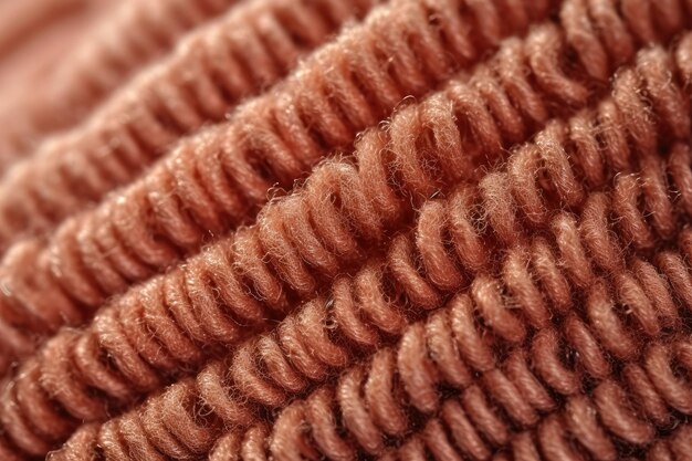 Des textures complexes dévoilées Une macro-photographie captivante du luxueux tissu de chenille