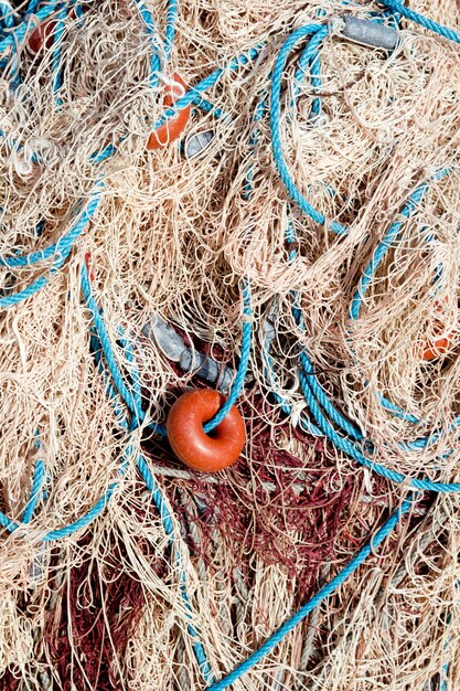 textures de filet de pêche de la Méditerranée