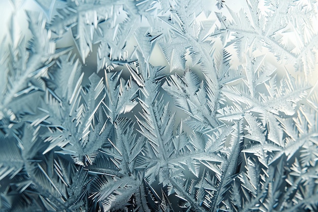 Textures de glace abstraites sur une fenêtre de voiture en hiver