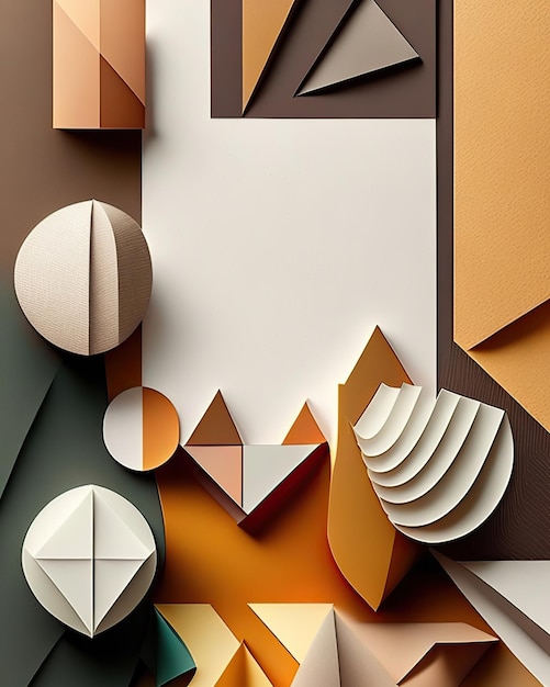 textures de papier avec différentes formes géométriques et doubles