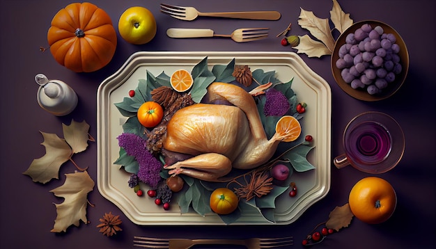 Thanksgiving et la fête des récoltes 23 novembre IA générative