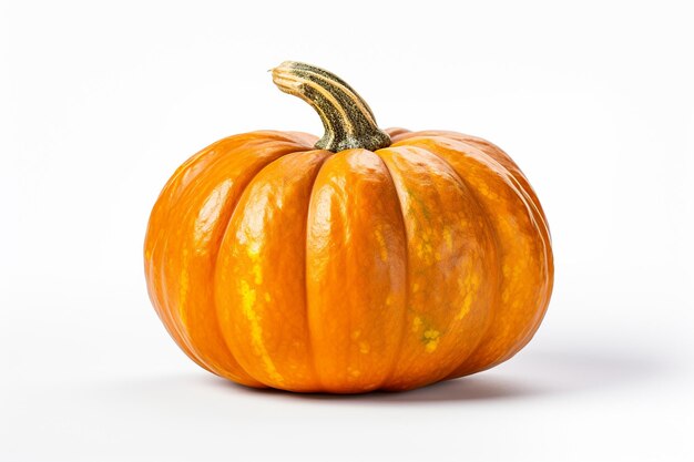 Thanksgiving et Halloween Concept citrouille avec un fond blanc plat