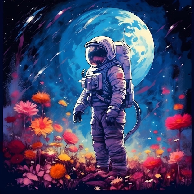 The Astronaut039s Dream Phantasmal Iridescent Beauty of Night Mountains Moon