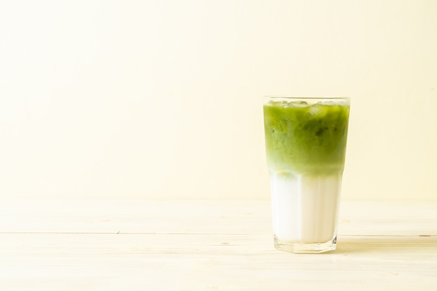 thé au lait vert matcha glacé