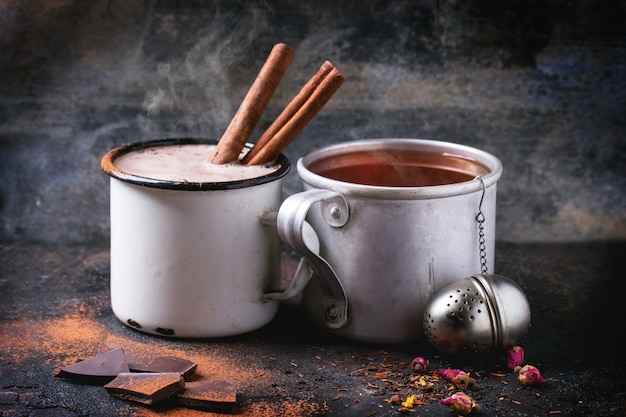 Thé et chocolat chaud