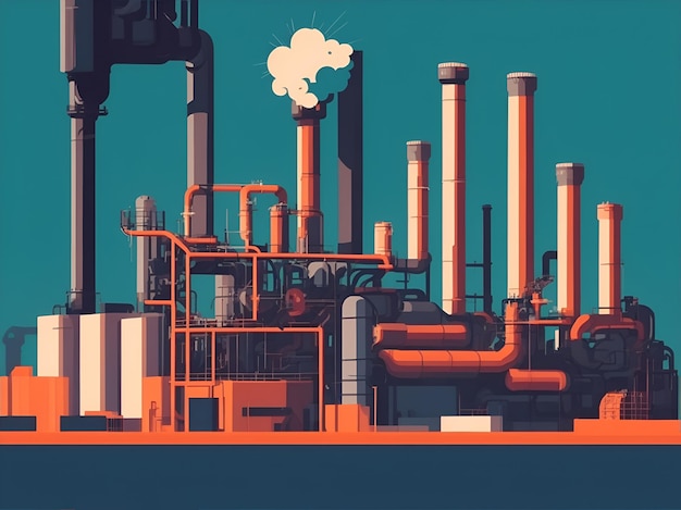 the_industrial_flat_vector_style_art