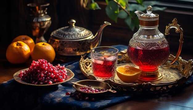 Un thé turc servi avec beaucoup de grenades à Istanbul