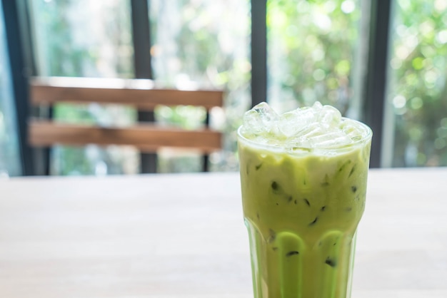 thé vert glacé au lait