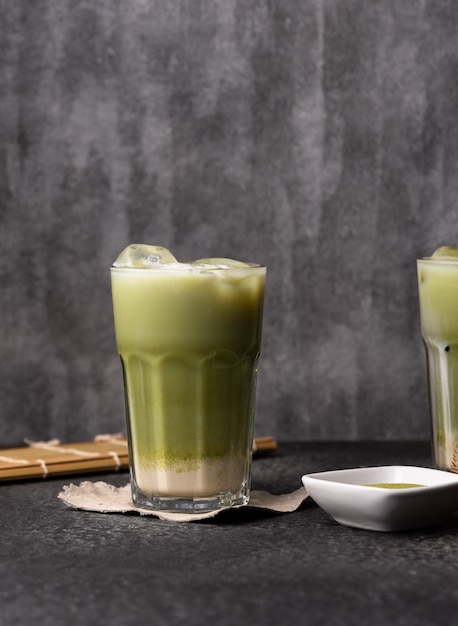 thé vert glacé latte alimentaire