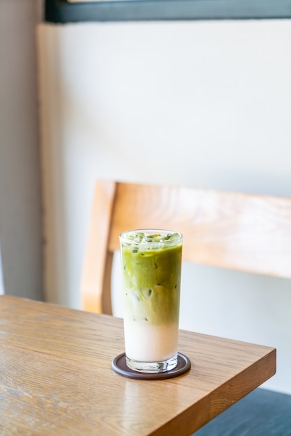 thé vert matcha glacé au lait