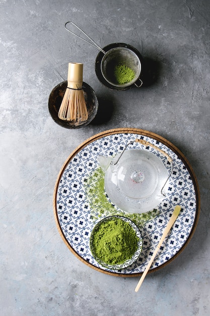 Thé vert matcha en poudre