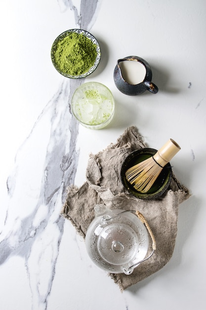 Thé vert matcha en poudre