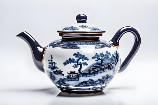 Photo théière élégante en porcelaine chinoise