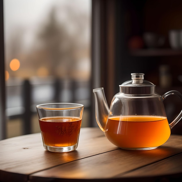 théière et tasse de thé