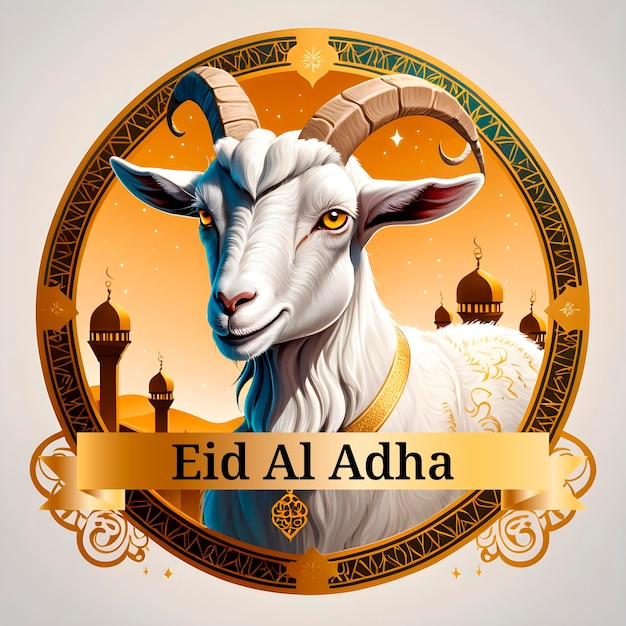 Photo le thème de l'aïd adha et de l'eid mubarak