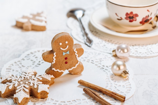 Thème de Noël fait main mignon décoré des biscuits