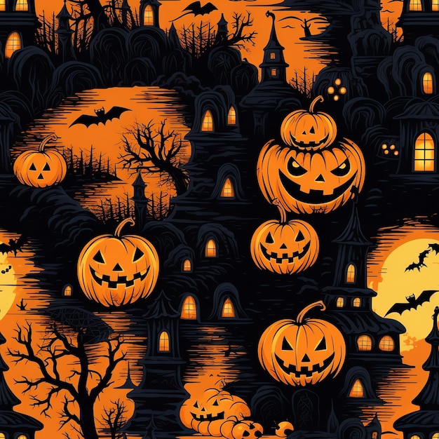 Photo thème noir orange d'halloween
