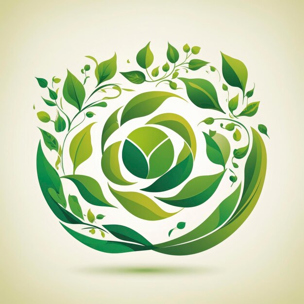 Thème de produit écologique Design plat Illustration de logo vectoriel