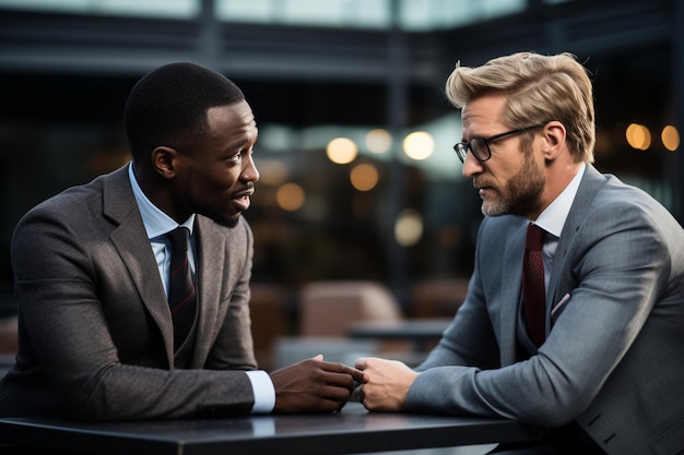 Photo un thérapeute qui écoute et soutient un client