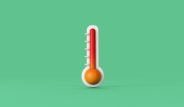 Thermomètre météorologique montrant le changement climatique la hausse des niveaux de température d render