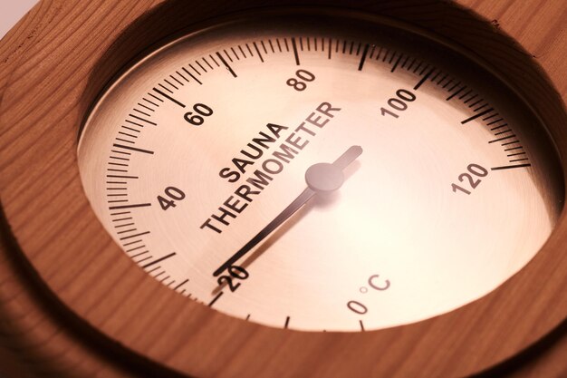 Thermomètre de sauna en bois libre