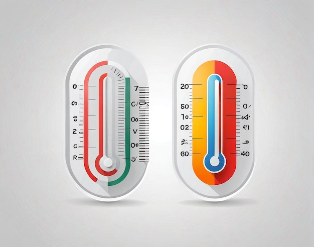 thermomètres à différentes températures et températures