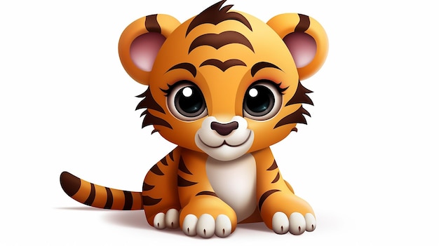 Tiger Tot Dessin animé mignon bébé tigre en haute qualité