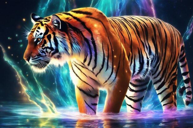 Le tigre aquatique coloré