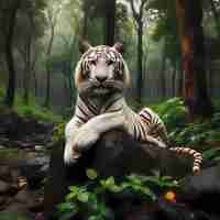 Photo le tigre blanc