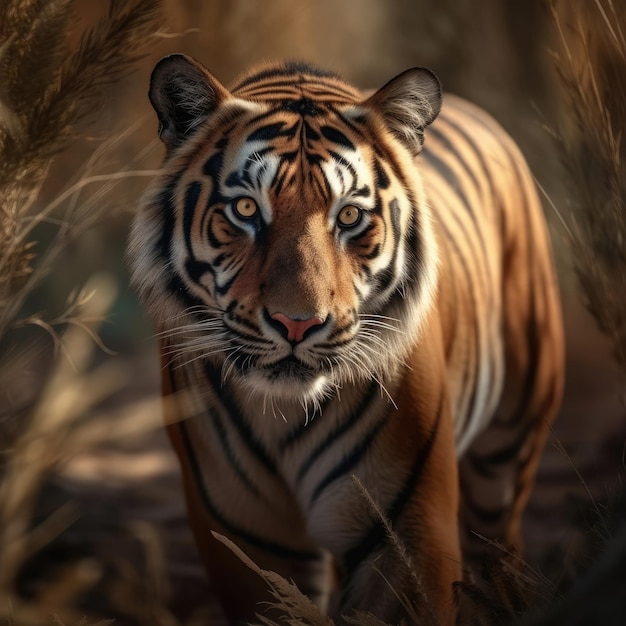 Tigre dans l'IA générative de l'habitat naturel