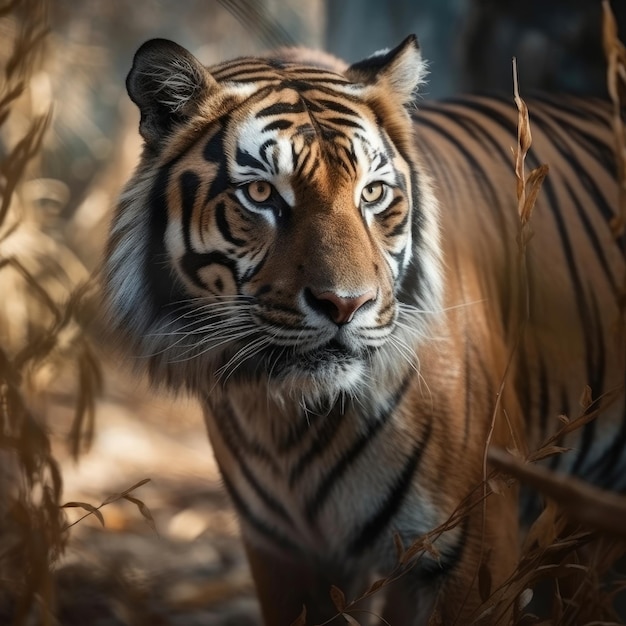 Tigre dans l'IA générative de l'habitat naturel