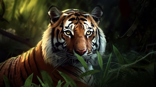 Un tigre dans la jungle