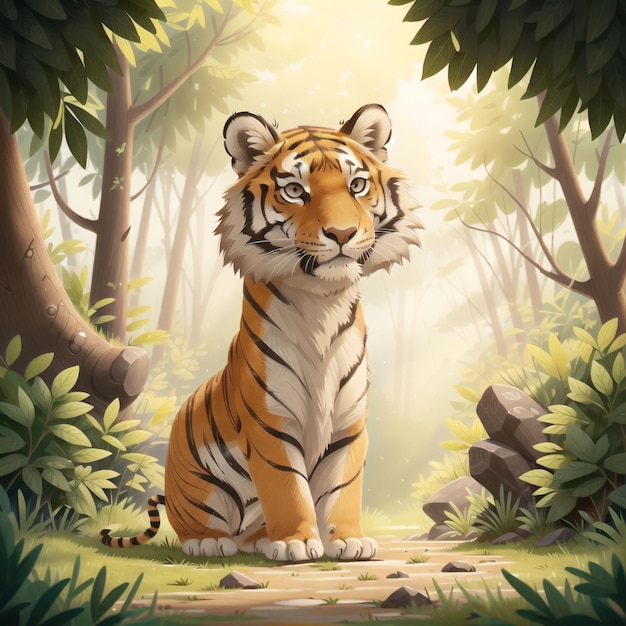 Un tigre dans la jungle