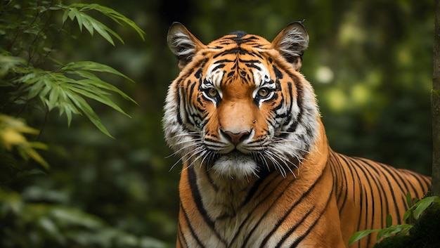 Photo tigre du bengale dans la nature généré par l'ia