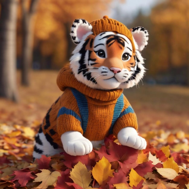 Ce tigre est prêt pour l'automne