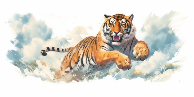 Le tigre féroce dans la nature