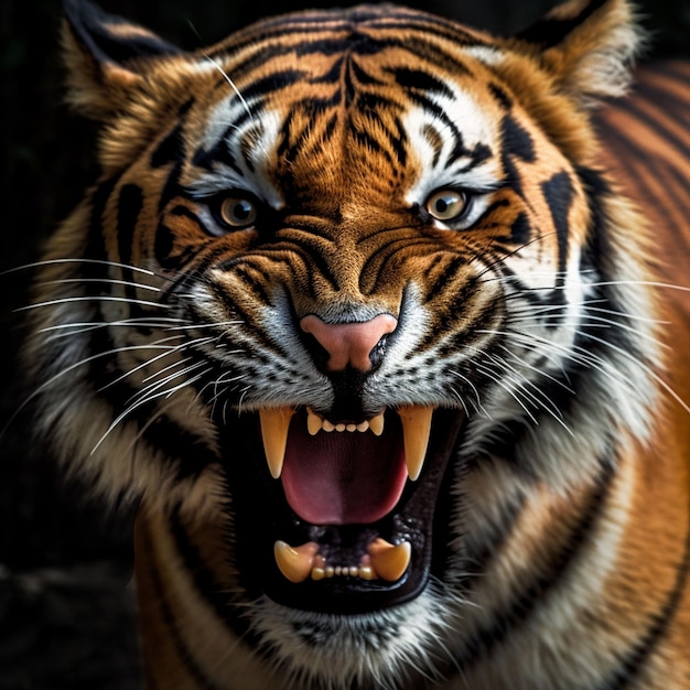 Le tigre féroce dans la nature